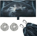 ALAZA Wolf Head Animal Camping Hammocks Single or 2 Person 500 lbs Portable Parachute Travel Hammock w/Tree Straps for Hiking Backpacking Indoor Outdoor