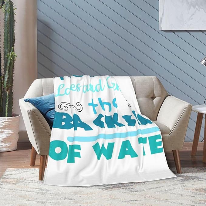 80X60 The Backside of Water-Jungle Cruise Lightweight Flannel Blanket - Soft and Breathable Polyester Suitable for Travel Camping and Home Decoration
