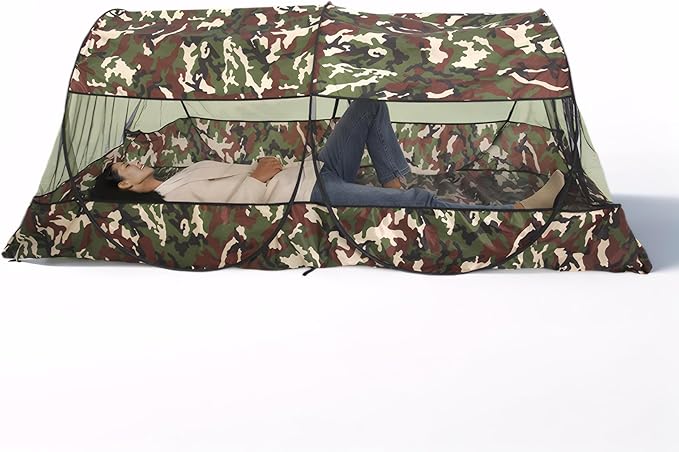 ele ELEOPTION Portable Camping 1 Person Pop Up Tent for Camping Hiking Backpacking Hunting Travel Outdoor Foldable Mosquito Sleeping Net Mesh Protection