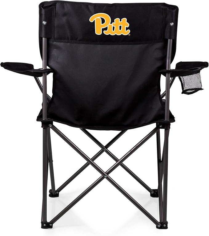 Picnic TIME NCAA PTZ Camp Chair Picnic Chair Beach Chair with Carrying Bag (Black)