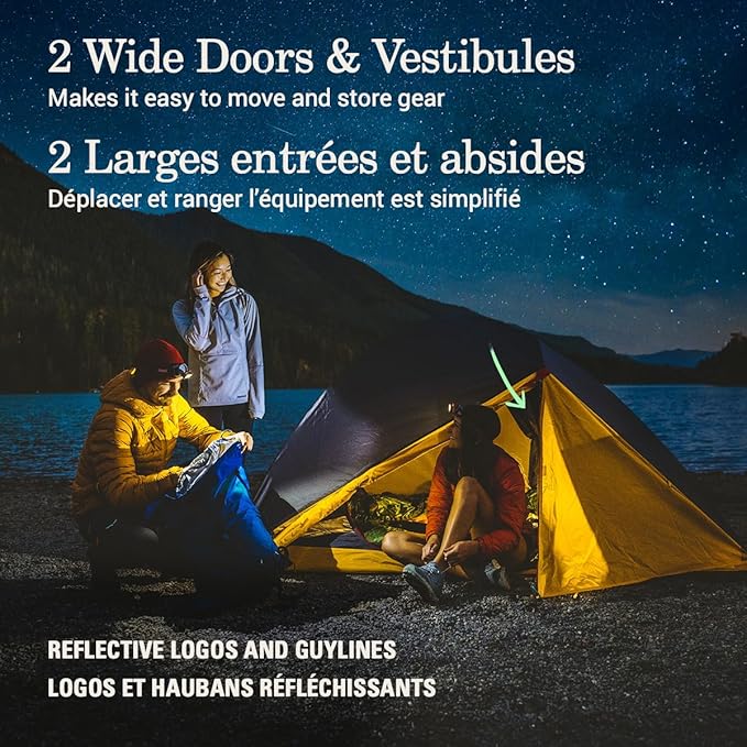 Coleman PEAK1 Premium Waterproof Backpacking Tent with Rainfly &amp Footprint Lightweight Camping Tent Withstands Winds up to 45 MPH 1/2/3/4/6 Person Sizes