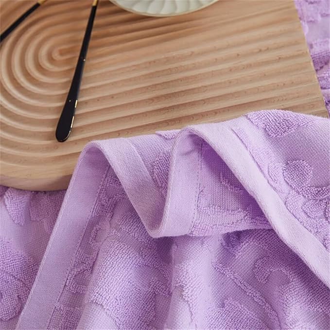 Carved Jacquard Blanket 80x90''100% Cotton Bed Blanket Lightweight Soft Cozy Fall Blanket for Bedroom Throw Blanket for Home Decor Christmas Thanksgiving Gift for Women Moms Girls Purple