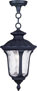 Livex Lighting 7849-14 Oxford 1 Light Outdoor Hanging Lantern Black 0.1 x 0.1 x 14