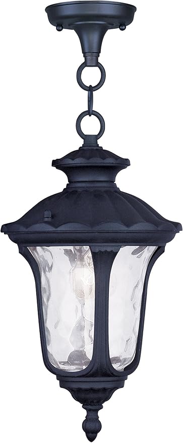 Livex Lighting 7849-14 Oxford 1 Light Outdoor Hanging Lantern Black 0.1 x 0.1 x 14