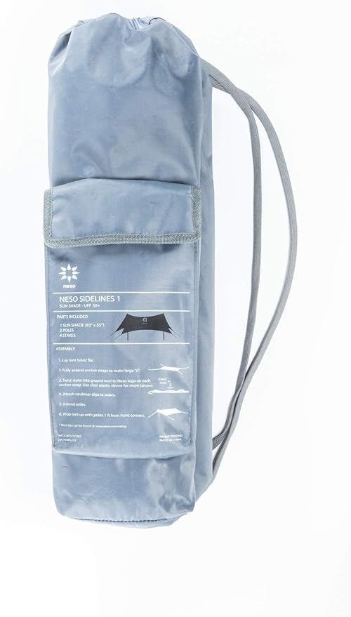 Neso Sidelines 1 Sports Tent - Lightweight and Portable Sun Shelter and Shade Tent for Outdoor Activities - Patented Reinforced Corners - UPF 50+ Sun Protection - 5.5 ft Tall 7 x 4.5 ft