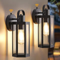 Dusk to Dawn Outdoor Lighting Fixtures Black Waterproof Sconce Outside Lamp Exterior Wall Sconce Front Door Porch Wall Mount Light Fixtures Anti Rust Wall Lantern for Garage Doorway