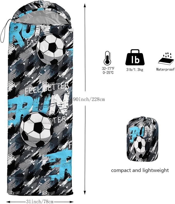 Print sleeping bagsleeping bagsOutdoor Camping Sleeping BagSuitable For Children Boys And Girls PortableWaterproofCompact And LightweightGreat For Outdoor CampingBackpacking And Hiking