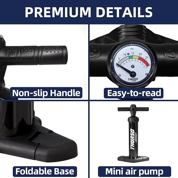 THURSO SURF Paddle Board Pump SUP Replacement Hand Pump for Inflatables Inflation Deflation Lightweight Portable Max 29 psi