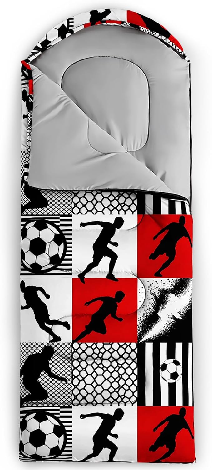 AILONEN Cartoon Camping Sleeping Bag for Boys Girls AdultsLightweight &amp Waterproof3 Season Warm &amp Cold WeatherPortablePrinted Sleeping BagTravelingCampingHiking