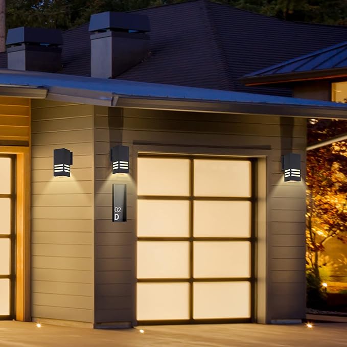Dusk to Dawn Outdoor Wall Lantern Exterior Lighting - ETL Listed Aluminum Anti-Rust Waterproof Wall Mount Rectangular Design – Up/Down Photocell Outdoor Lighting for Porch Garage or Patio