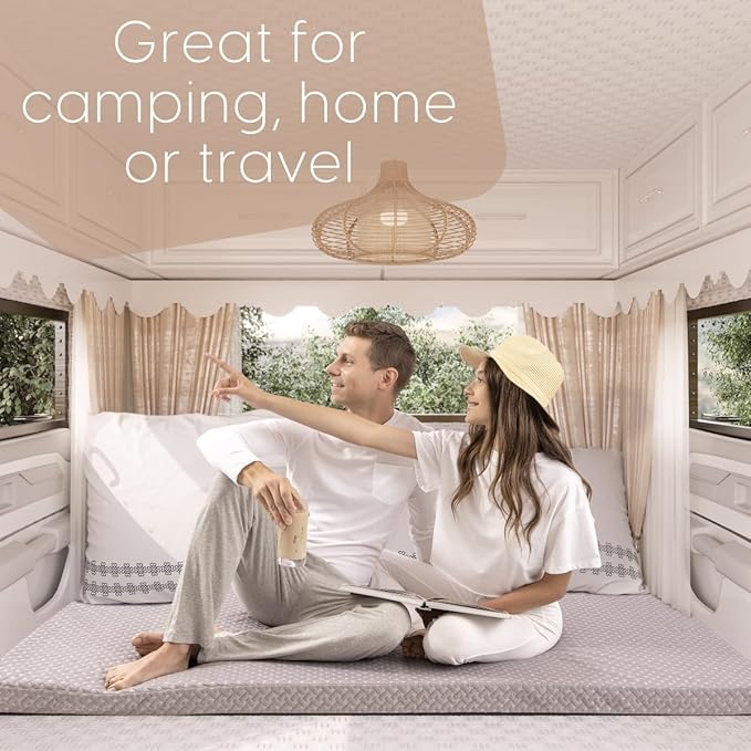 Milliard Camping Mattress Portable Memory Foam Roll Up Floor Mat/Pad for Travel or Home with Washable and Waterproof Cover + Free Carry Case Included (Twin Size - 75x36x3)
