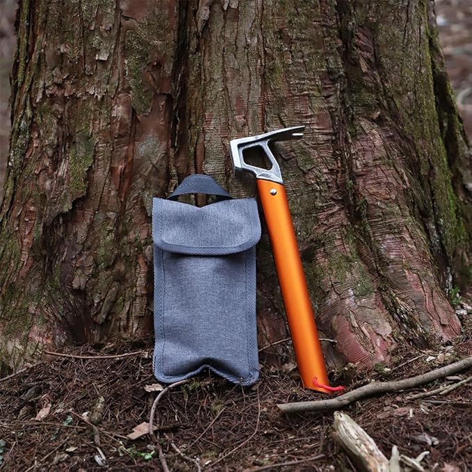 Multi-Functional Tent Stake Hammer Portable Stainless Steel Ox Horn Head Tent Stake Hammer with Aluminium Handle for Camping Hiking Backpacking Gardening (Green)