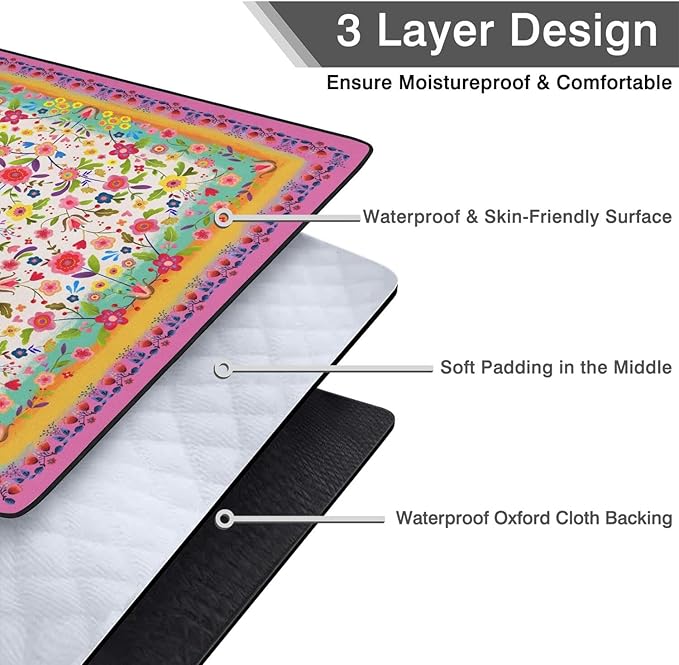Picnic Blankets Beach Blanket 80 X 80 Extra Large Waterproof Camping Blankets Portable Outdoor Mat 3-Layer Blanket for Beach Hiking Park Music Festival Grass LawnTravel