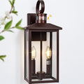Large Exterior Sconce Motion Sensor 18 Bronze Dusk to Dawn Exterior Light 2-Light Brown Outdoor Light Fixture Aluminum Outdoor Dusk to Dawn Light with E12 Socket for Porch House Door Garage