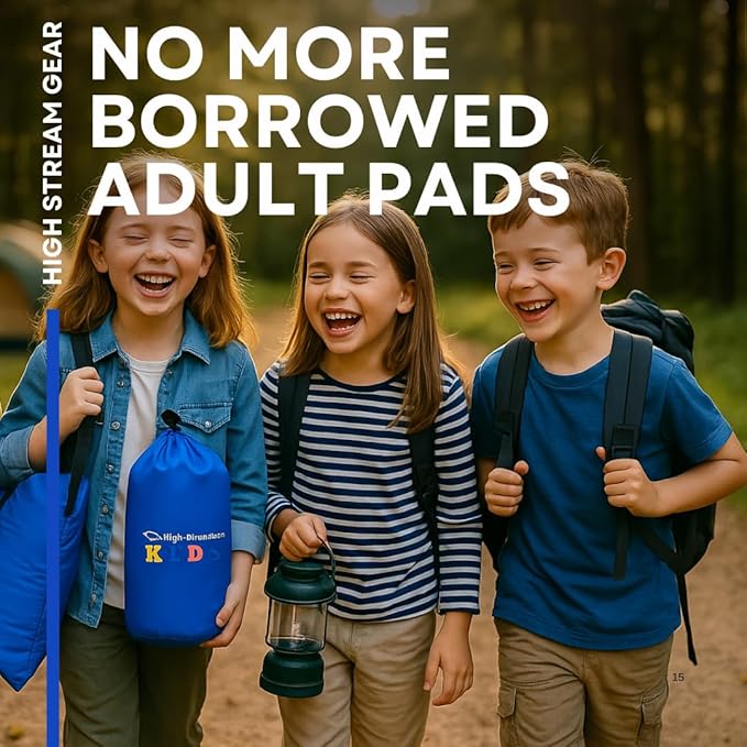 Kids Sleeping Pad for Camping and Sleepovers with Pillow Inflatable Camping Mattress for Backpacking &amp Travel Thick Toddler Cot Mat Fast Inflating Camping Sleeping Pads for Kids