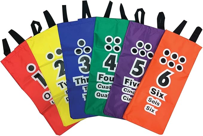 Palos Sports Colored and Numbered Potato Sack Set of 6
