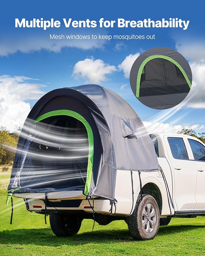 VEVOR SUV and Pickup Truck Camping Tents Waterproof Double Layer Design with Carry Bag Accommodates 2-9 Persons for Outdoor Activities