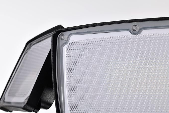 40W Flood Lights Outdoor 3800LM LED Security Light Fixture Exterior LED Flood Lights with 3 Adjustable Heads 5000K ETL Water Resistant for Garage Yard Porch Wall/Eave Mount (Black)