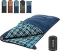 KingCamp Sleeping Bag for Adults Cold Weather &amp Warm XL Big and Tall Flannel Sleeping Bags with Compression Sack Portable Waterproof Essentials Gear Accessories for Outdoor Camping