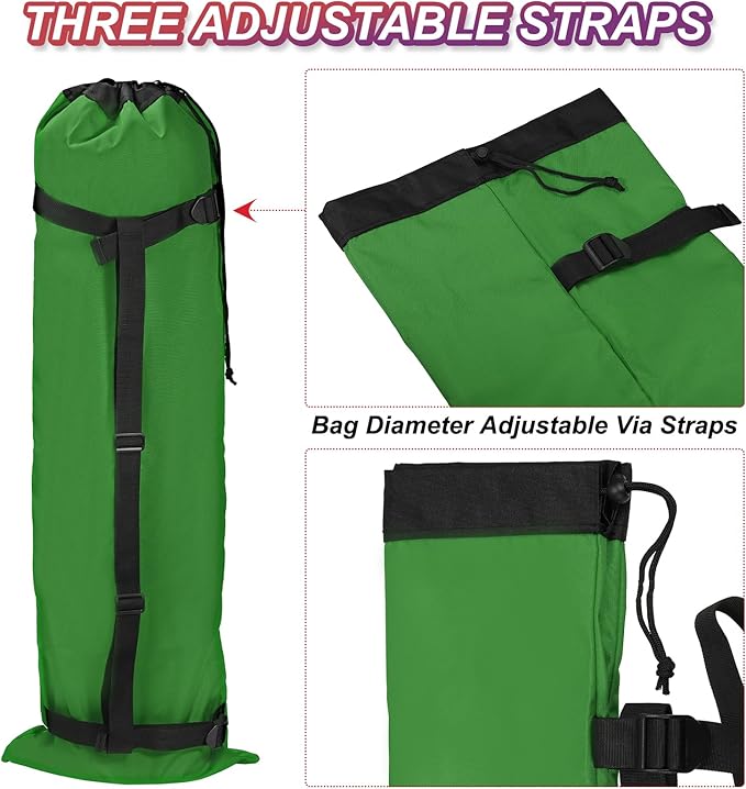 PATIKIL 47 Inch Camp Chair Replacement Bag Foldable Camping Chair Bag 900D Oxford Large Mouth Carry Bag with Adjustable Shoulder Strap &amp Side Pocket for Outdoor Camping Green