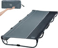 TIMBER RIDGE 20-Second Quick Set-Up Camping Cot Lightweight Aluminum Folding Cot with Zipper Closure Portable Carry Bag Included for Camping Travel and Outdoors Support up to 225lbs Grey