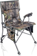 REDCAMP Oversized Hunting Chairs for Blinds with Thickened Cotton Portable Folding Camo Padded Camping Chairs for Adults Hunting Seats with Hard Arms for Outside Outdoor Camouflage