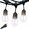 Brightech Ambience Pro - Waterproof LED Outdoor String Lights - Hanging Dimmable 2W Vintage Edison Bulbs - 48 Ft Commercial Grade Patio Lights Create Cafe Ambience in Your Backyard