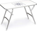FORMA MARINE Boat Table Folding White Melamine 34.7 x 17.3 x 24 Height Marine Aluminum Yacht Deck Furniture M200