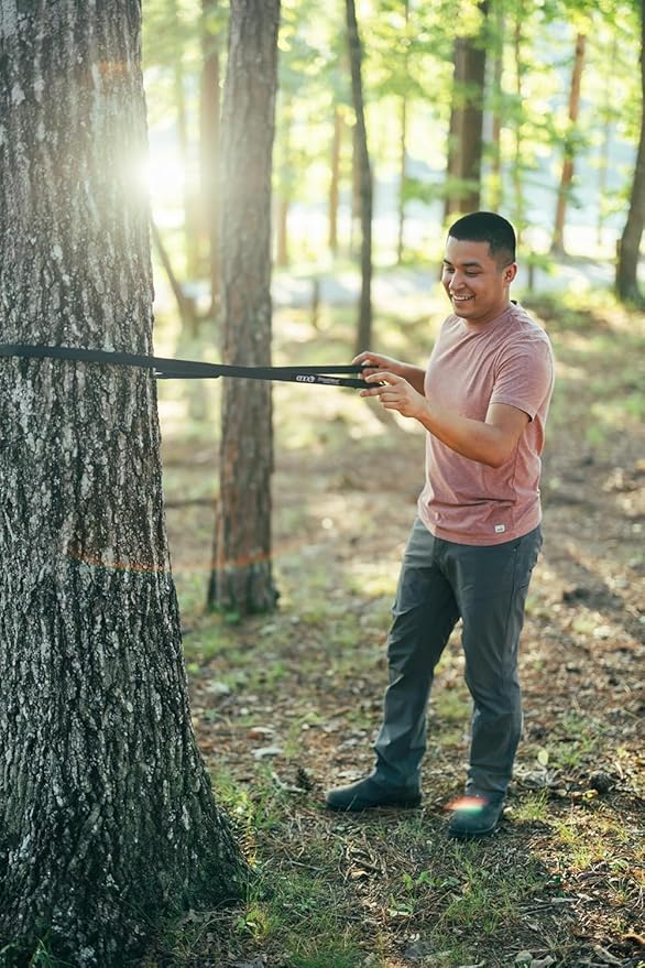 ENO TravelNest Hammock &amp Straps Combo - Portable Hiking and Camping Hammock with Straps Included - Travel Hammock for Camping Hiking Backpacking a Festival or The Beach - Charcoal