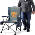 TIMBER RIDGE Oversized Folding Camping Chair High Back Heavy Duty for Adults Support up to 500lbs with Cup Holder Side Pocket Cooler Bag