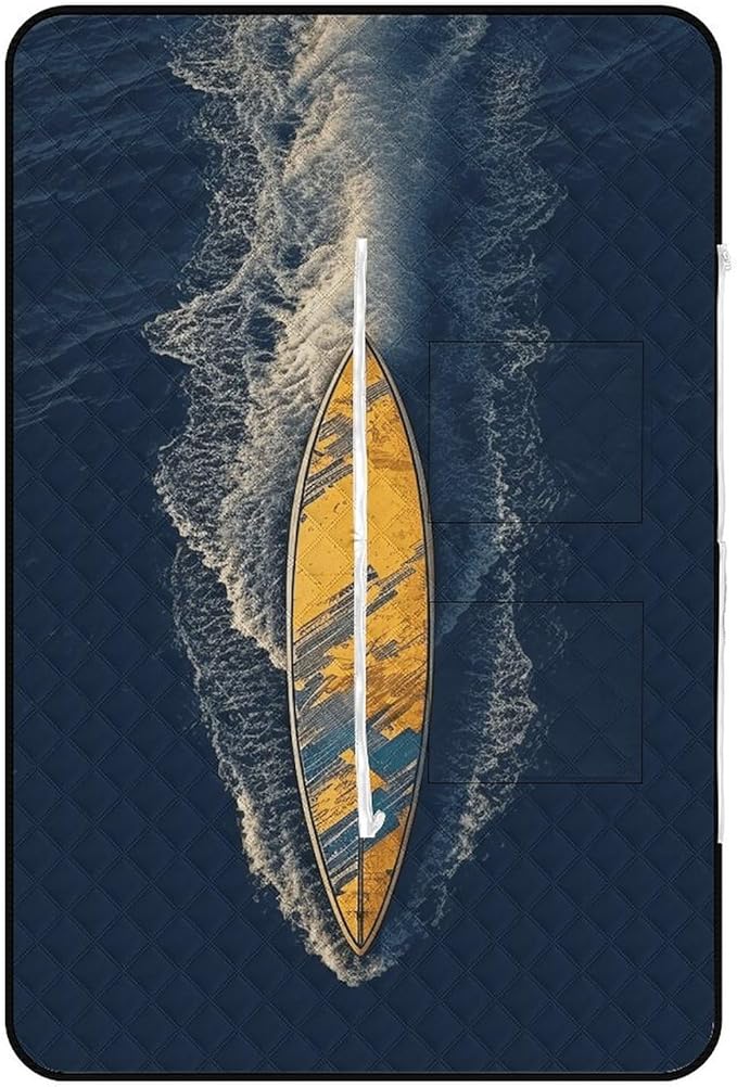 Zipper Surfboard Style Picnic Mat Suitable for Travel Camping Park Or Home Use