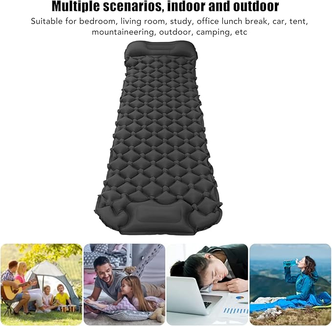 Topyond Inflatable Sleeping Mat Camping Sleeping Pad Ultralight Inflatable Sleeping Mat with Built in Pump Backpacking Camping Air Mattress for Camping