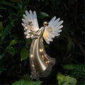 Solar Angel Garden Lights Outdoor LED Metal Decor with Peace Dove Waterproof Pathway Lawn Lighting Unique Gift for Women Mom Friends(Peace Dove)