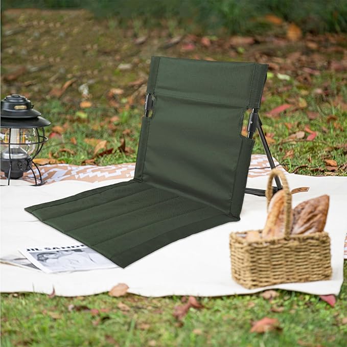 Portable Chair Beach Chair Waterproof Breathable Folding Heavy Duty Camping with Back Support Lightweight Detachable Portable with Storage Bag for Outdoor