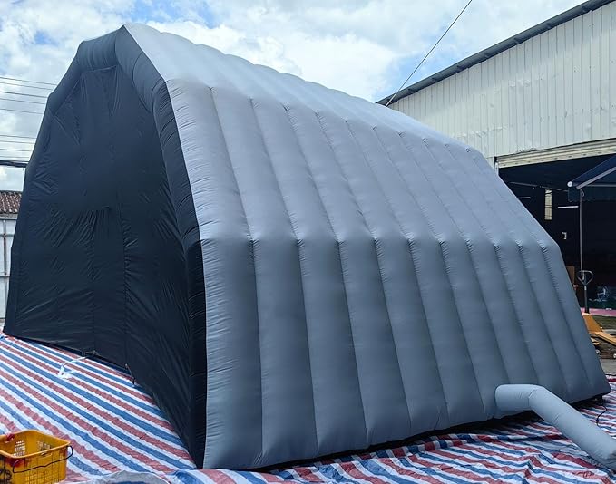 Portable Outdoor Inflatable Stage Tent Rooftop Booth Inflatable Stage Cover Marquee Concert Shelter Dome Marquee Cover 29.5x16.5x14.8ft