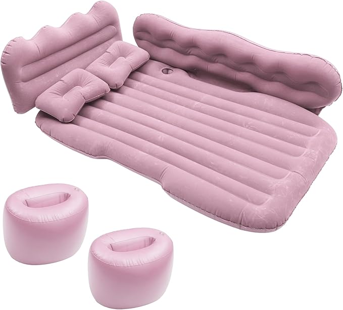 Car Air Mattress Sleeping Mat Comfortable 50.39x30.31x5.91 Back Seat Bed Camping Air Mattress Bed with Pillows for Car SUV