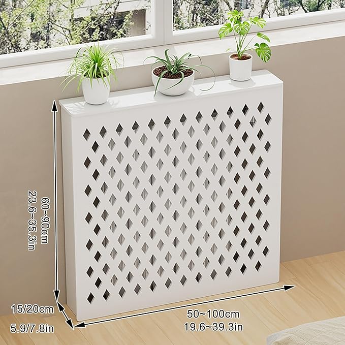 Modern Radiator Cover Shelf – Easy Assembly Stylish Design Fits 70x80x20cm (27x31x8in) – Perfect for Living Room Home Decor Space-Saving Solution