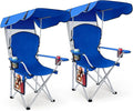 Portable Camping Chair with Canopy - Folding Chair with Canopy Durable 600D Oxford Canopy Chair for Camping Beach Picnics Fishing &amp Sports