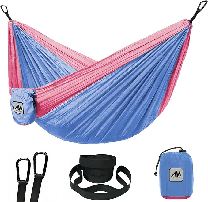 ayamaya Kids Camping Hammock Small Outdoor Hammock Gifts for Children Girls Boys Ultralight Kids Camping Gear with Tree Strap &amp CarabinersSling Swing Hammock for Indoor/Outdoor Use