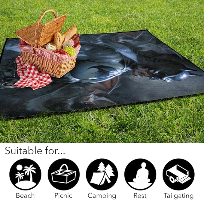 LOGOVISION Batman and Bats Outdoor Blanket for Picnic Beach Camping Park Tailgate 50x60