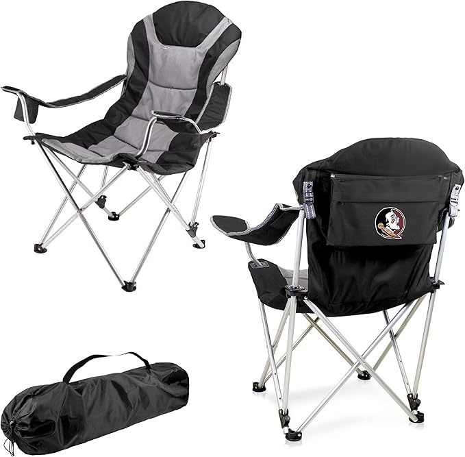 Picnic TIME NCAA Arkansas Razorbacks Reclining Camp Chair - Beach Chair for Adults - Sports Chair with Carry Bag