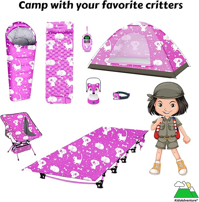 KidzAdventure 2 in 1 Kids Tent for Camping/Kids Play Tent| Backpacking Tent for Kids |Easy Set Up Camping Tent