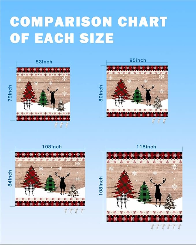 Beach Blanket Waterproof Sandproof Christmas Tree Elk Shadow Winter Snow Quick Drying Beach Mat with 4 Stakes Leopard Trees Farm Vintage Wood Lightweight Picnic Blanket for Travel Camping 108x84