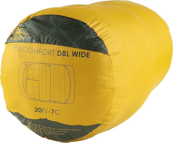 Kelty Tru.Comfort Doublewide 20 Degree Sleeping Bag – Two Person Synthetic Camping Sleeping Bag for Couples &amp Family Camping