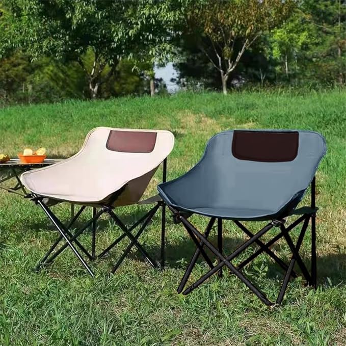 Camping Folding Chair Heavy Duty Oversized Portable Outdoor Chair Foldable Camp Chair with Side Pocket Carry Bag Included Collapsible Chair for Camping Tailgates Beach