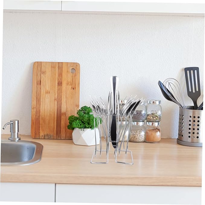 Ciieeo Portable Stainless Steel Cutlery Utensil Kitchen Utensil for Camping Hiking Picnic Easy to Clean Dishwasher Safe