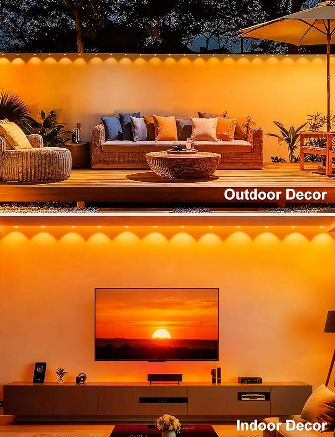 200FT Permanent Outdoor Lights 120 LED Smart RGB&ampIC Outdoor Eave Lights with App/Remote 209 Scene Modes IP67 Waterproof Outside Light for House Party Christmas Decor