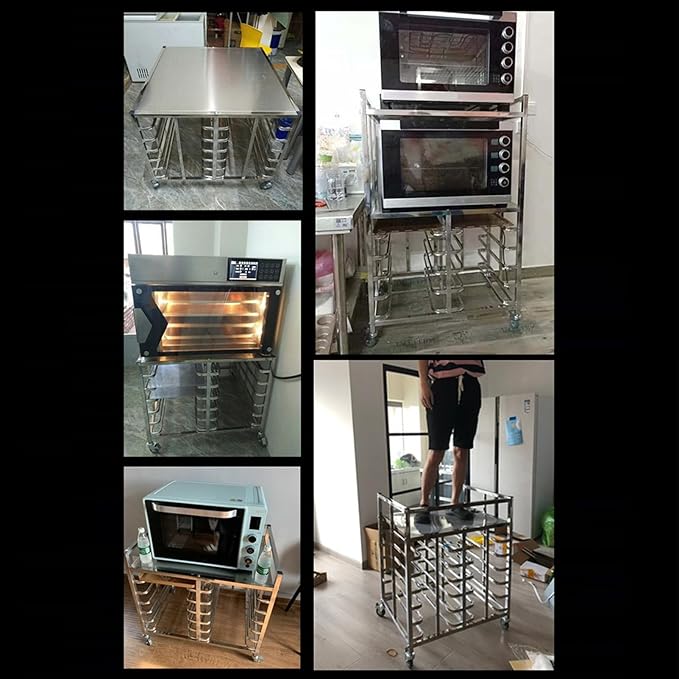 Quick Rack for Baking PansHeavy Duty Stainless Steel Bakery Rack Commercial Cooling Trolley for Pizza &amp Bread Trays Durable Metal Drying Rack Essential for Efficient Baking &amp Storage