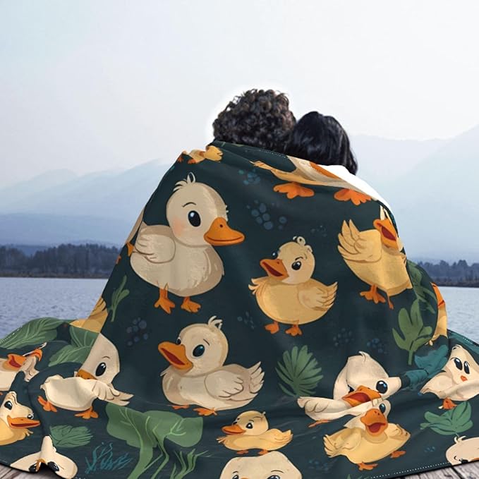 Cute Cartoon Bunny 50x40 Printed Soft Fleece Blanket for Sofa Bed and Camping - Cozy Blanket for Travel Picnics Nighttime Use