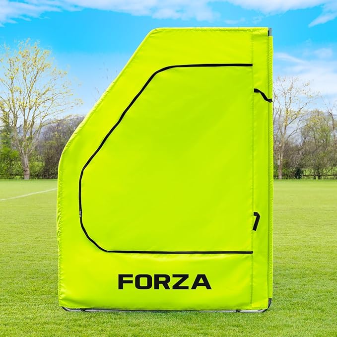FORZA Portable Team Shelter | Durable Steel Frame Shelter for Sports Teams – Optional Benches &amp Multiple Colors (Yellow Shelter + 6 Seater Bench Pro)